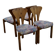 Set of 4 vintage swedish solid pine chairs 1960