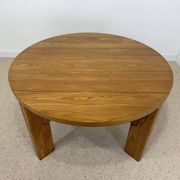 Vintage extendable round table in the spirit of Atelier Chauvin S.A. – 1970s