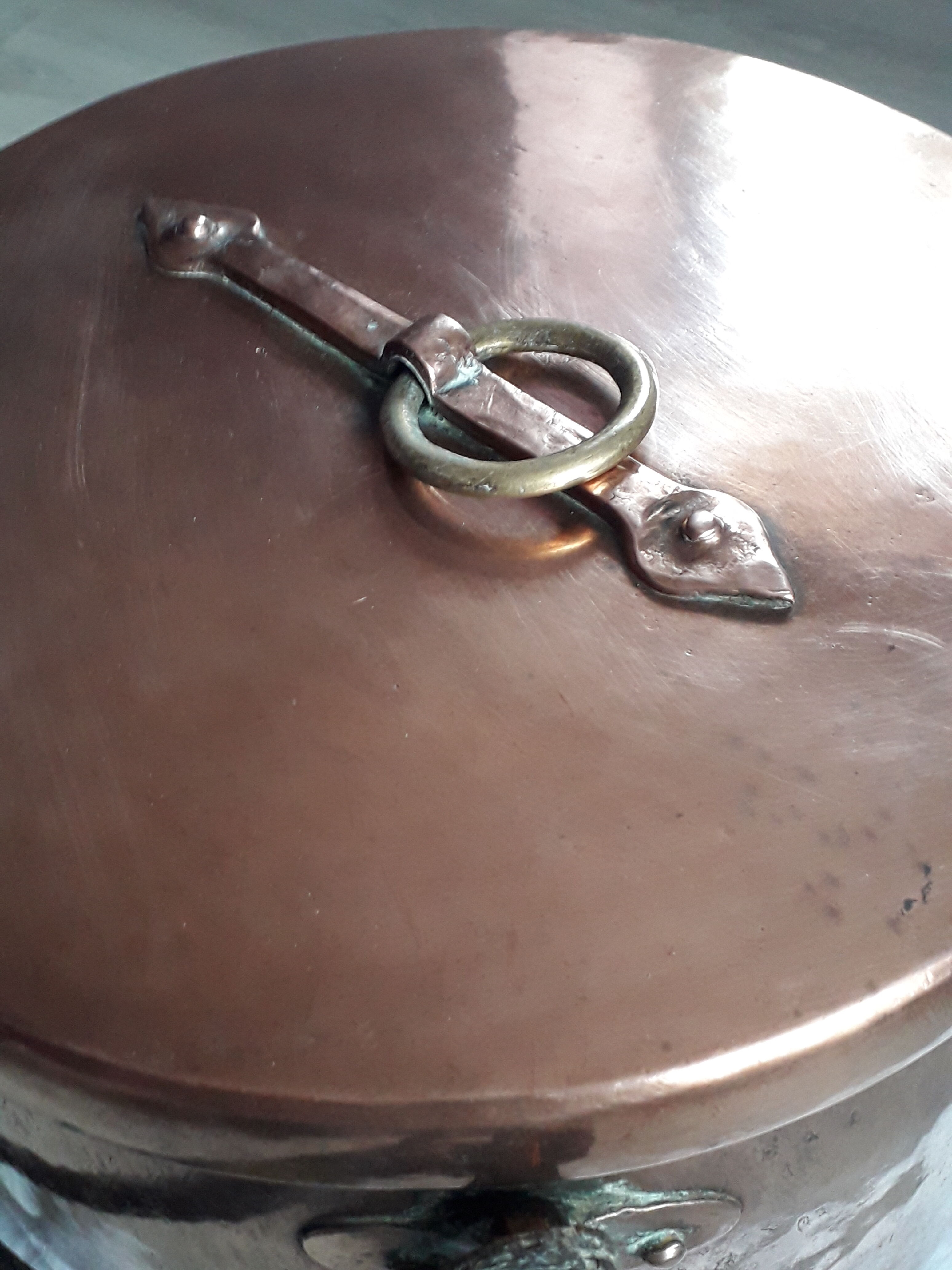Old copper cauldron