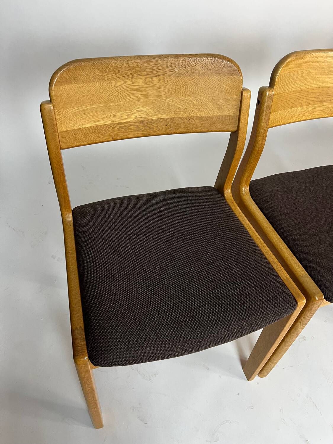6 oak chairs by Henning Kjaernulf dining chair vintage Danish