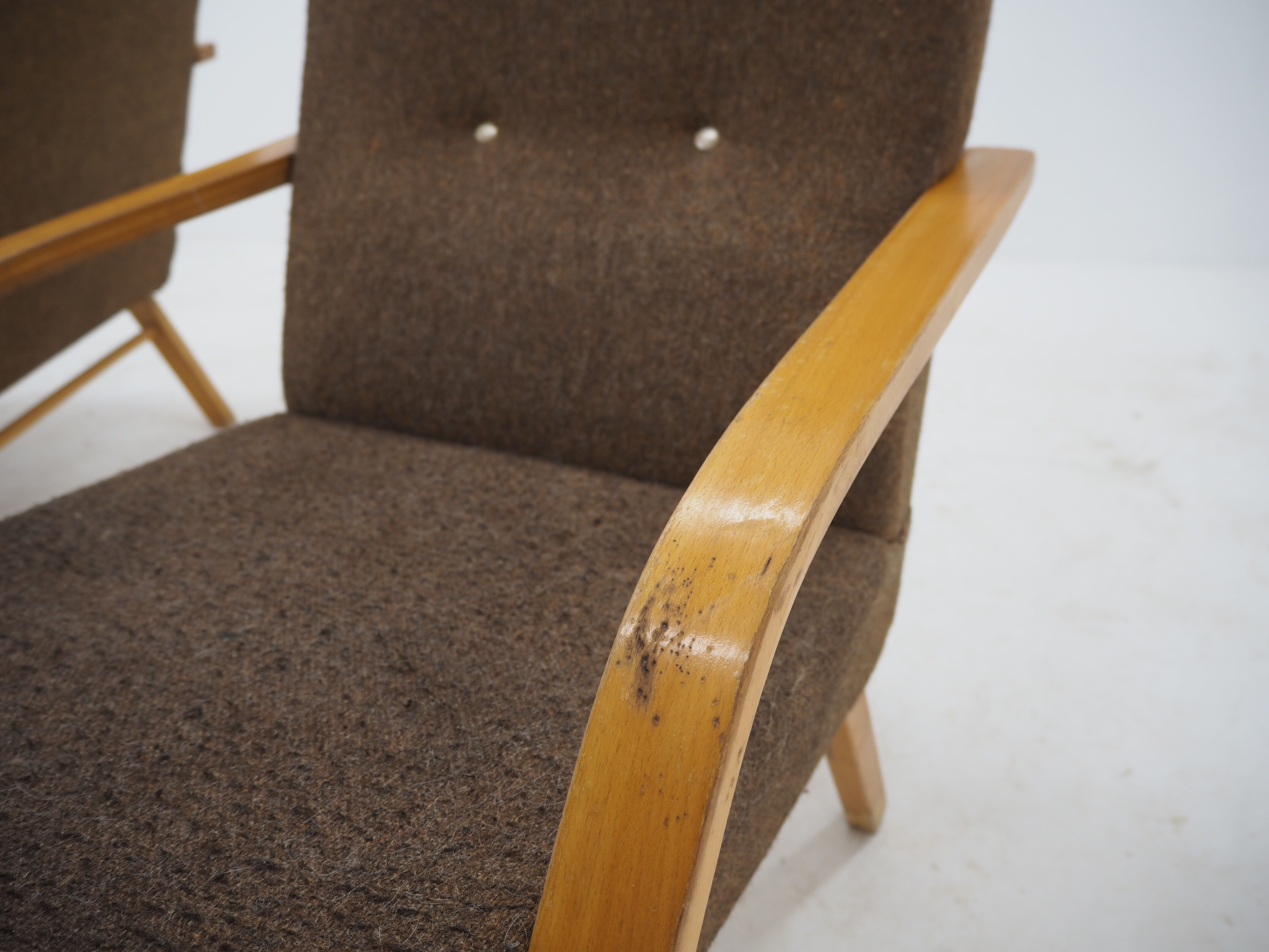 Pair of armchairs, Czechoslovakia, 1960