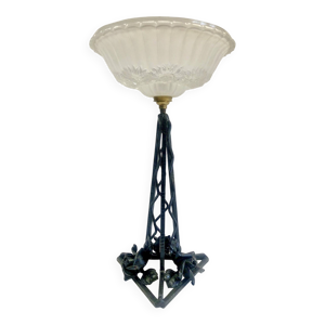 Lampe Art Déco fer forgé