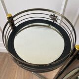 Lotus floor lamp 90s black and gold