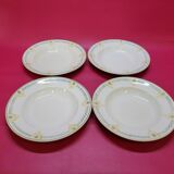 Longwy Longpré 4 old earthenware plates