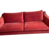 Three-seater terracotta velvet sofa Vilmers 2023 - Very good condition