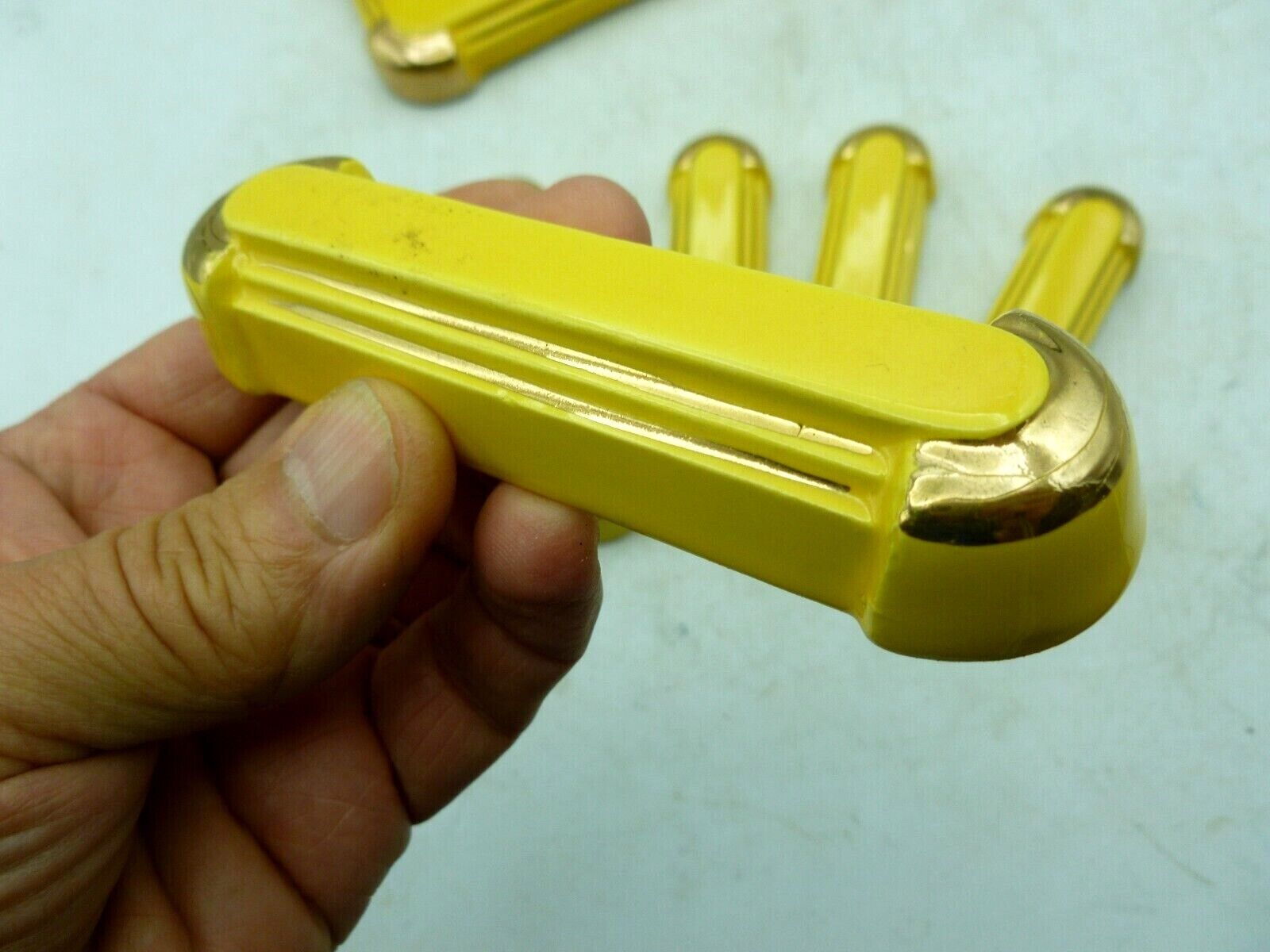 Vintage knife holder and bottle underside