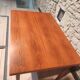 Table vintage scandinave en teck avec deux rallonges