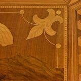 Living room table in cherry and walnut, Restoration style – late 19th century