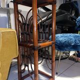 Polynesia handcrafted bamboo shelf/bookcase/side cabinet — vintage TBE