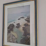 Pastel framed seaside landscape