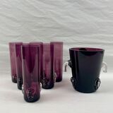 Verres à orangeade, long drink et seau à glaçons mauve Rotterdam Fantasy