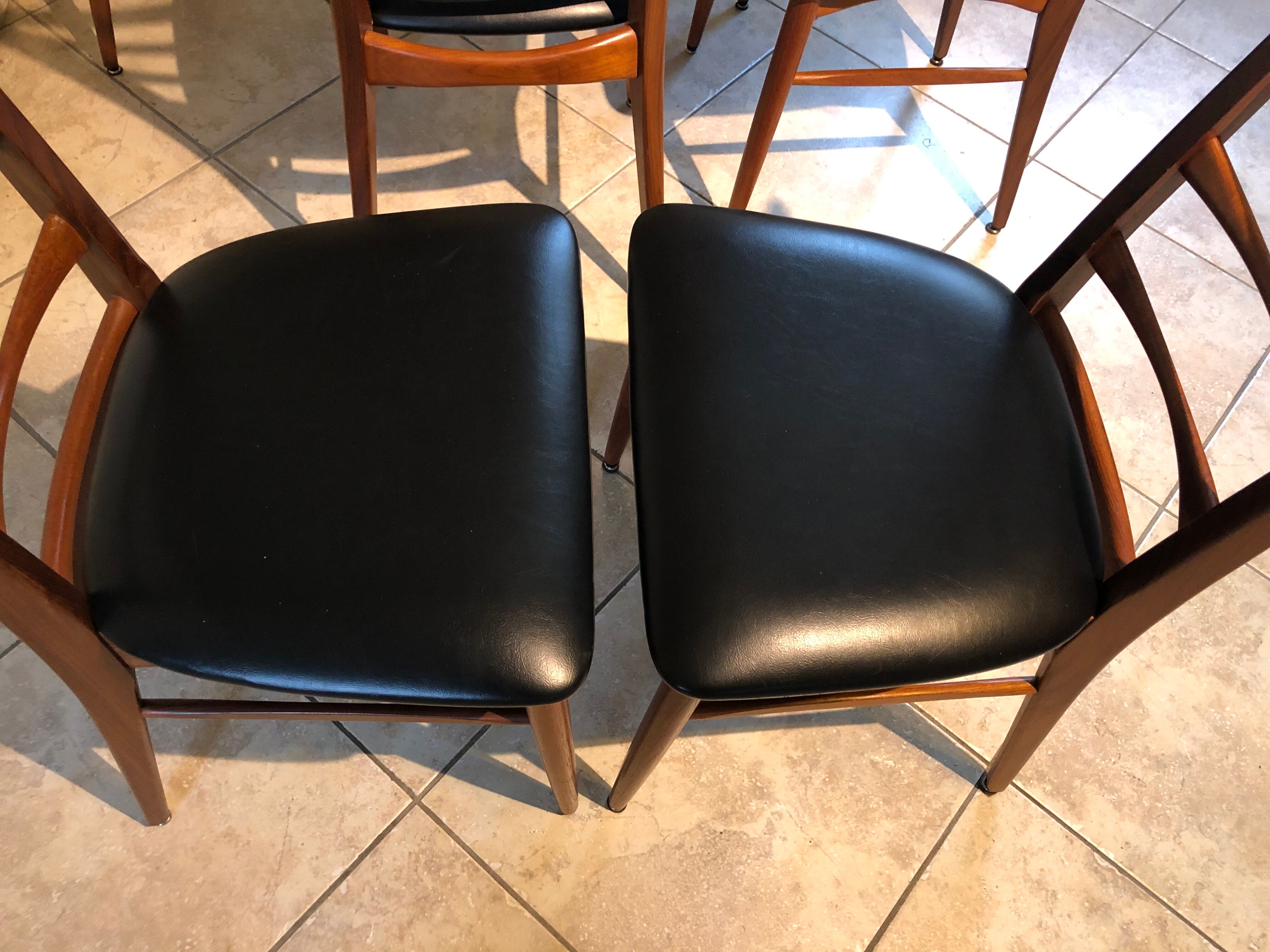 Set of 6 Scandinavian Teak "Lis" chairs by Niels Koefoed, Circa 1960