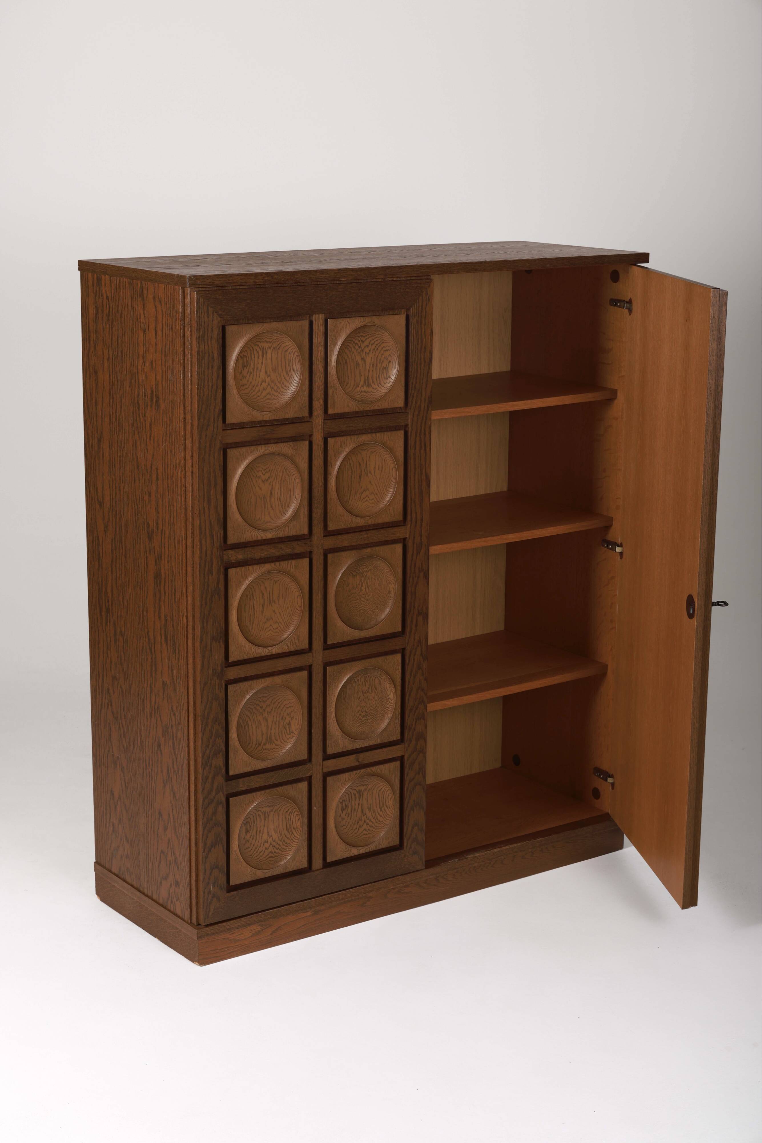 High oak sideboard by Gerhard Bartels, 1970s