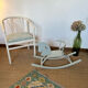 Vintage wooden rocking horse in its patina