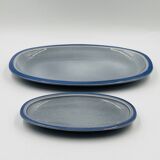 Set of two Boch blue dishes