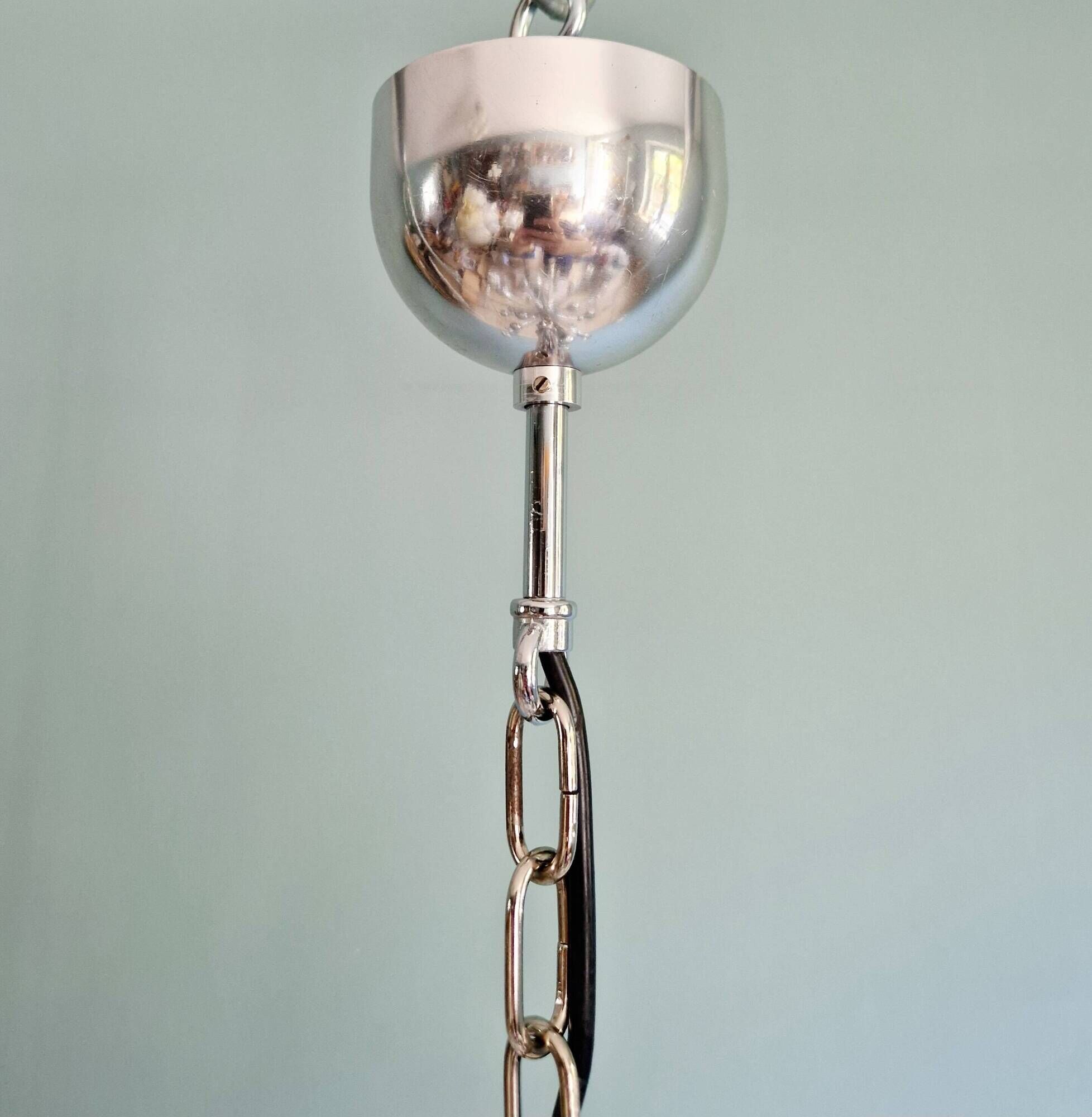 Lustre Sputnik XXL en métal chromé, années 70
