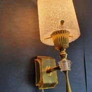 Pair of vintage 1970s perspex wall sconces.