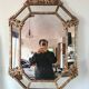 Venetian mirror with art deco parcloses 117 x 72 cm