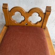 Set of 3 rustic neo-Gothic stools, 1970s