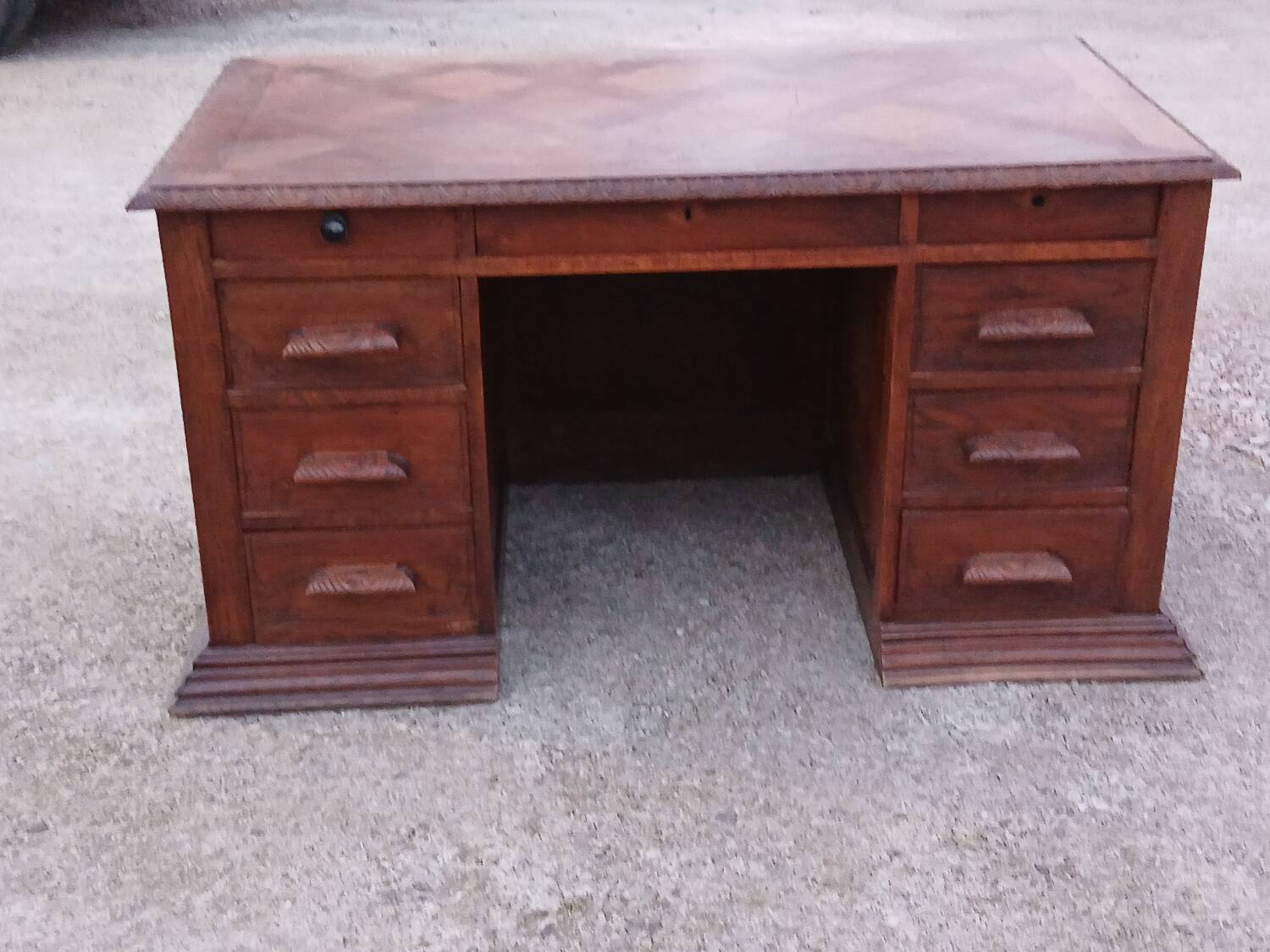 Carved Minister's Desk "Double Face" – 1950s
