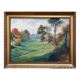 Painting dated 1916 "Coin de la Nièvre" by Louis Morel (1871-1954) + frame