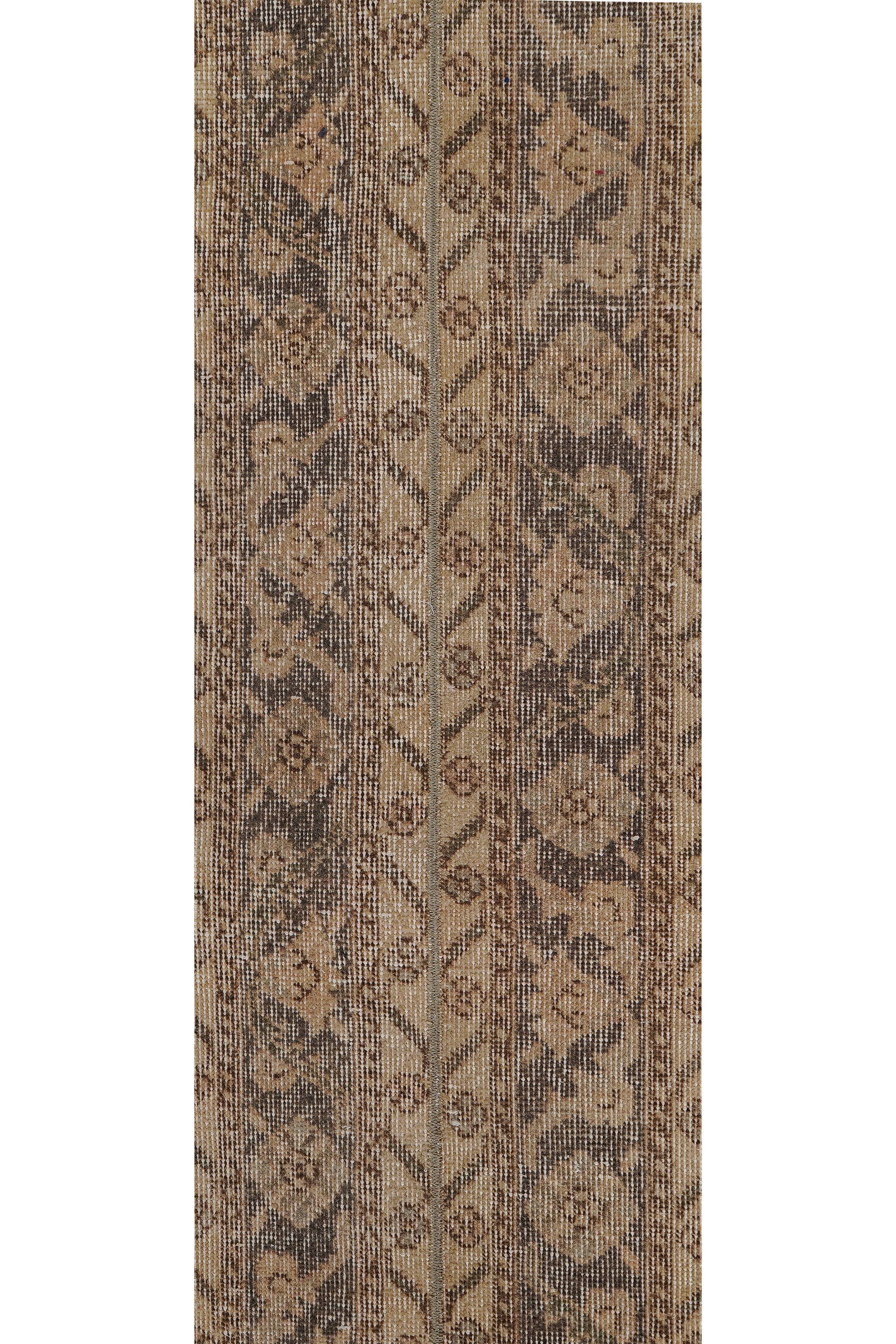 Vintage Turkish Oushak Rug Handwoven 40x711 cm