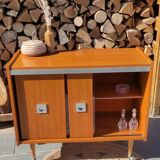 Buffet or vintage bar compass feet and casters