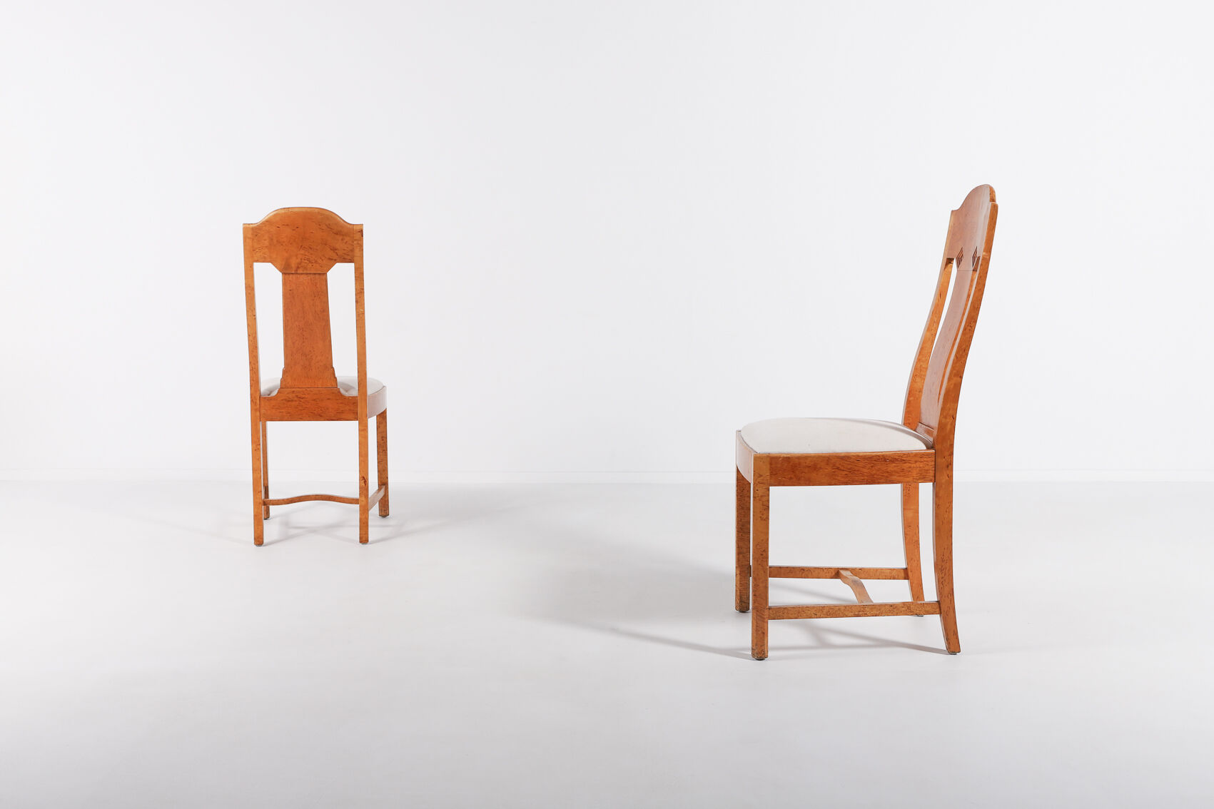 Pair of chairs in bramble wood from Nordiska Kompaniet