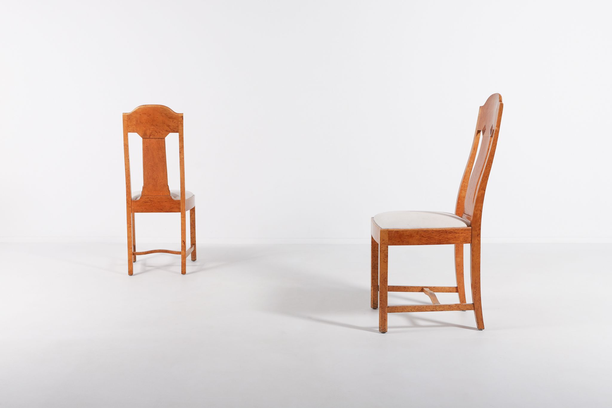 Pair of chairs in bramble wood from Nordiska Kompaniet