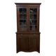 Early 20th century English two-section mahogany bookcase