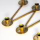 Lars Holmstrom Margareta brass candlestick for Arvika 11 candles 1940s