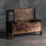 Banc Coffre Primitif Wabi Sabi, France, 19ème Siècle