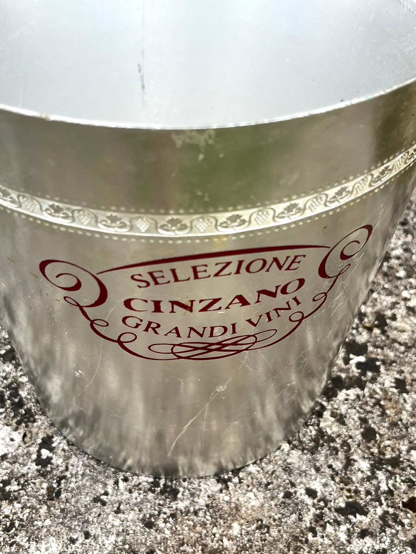 Cinzano Champagne Cooler Ice Bucket – Vintage Aluminium Advertising Wi