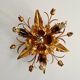 Italian ceiling light in gold-tone metal, 1970s