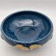 Tripod ceramic pocket tray, hand painted blue