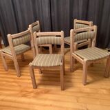 Set of five Thorsø Stolefabrik chairs, Denmark, 1970s.