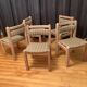 Ensemble de cinq chaises Thorsø Stolefabrik, Danemark, années 1970.