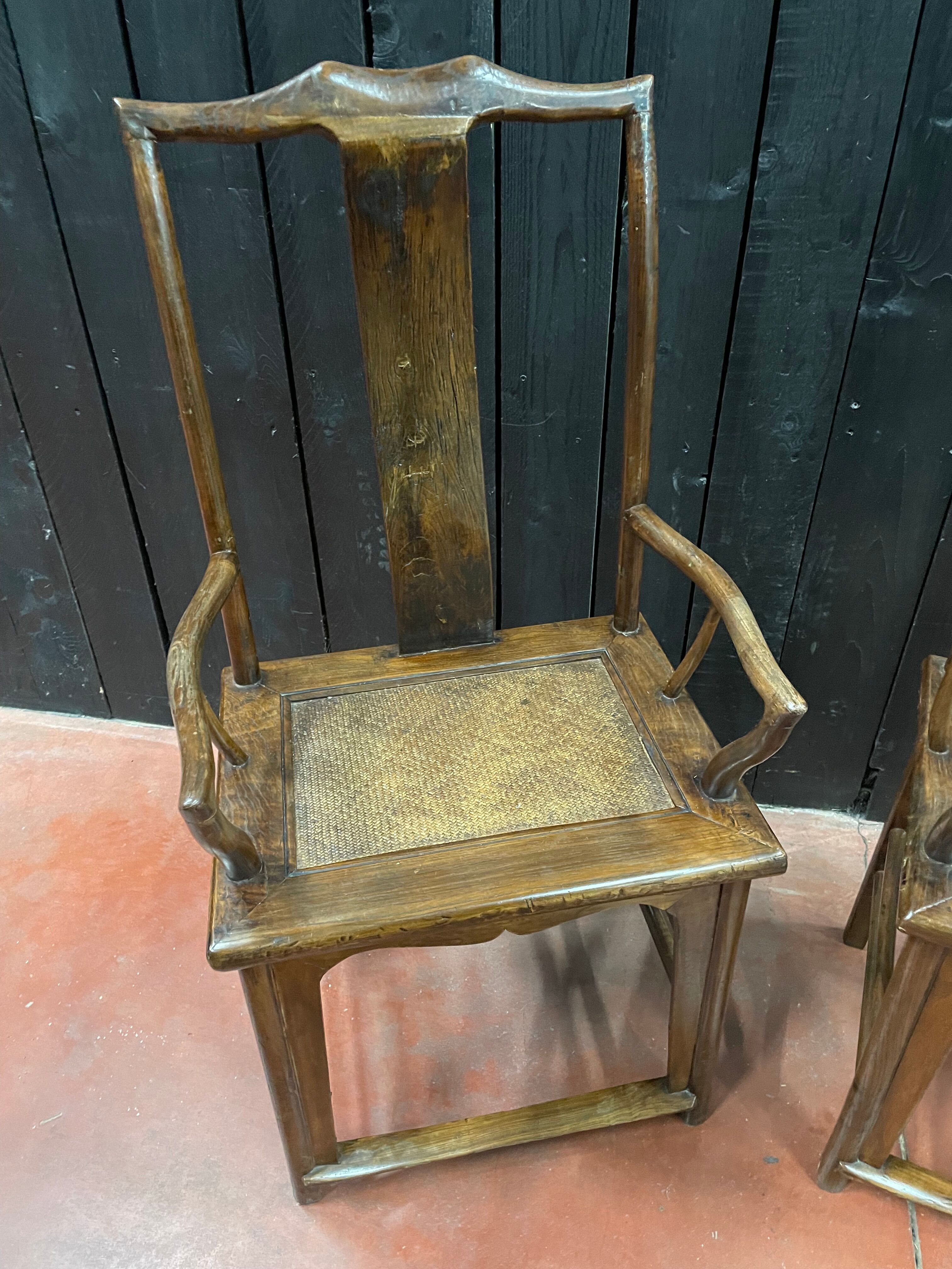 Pair of 19th century dignitary armchairs