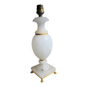 Pied de lampe en albâtre
