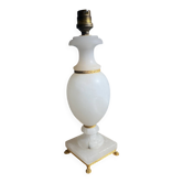 Pied de lampe en albâtre