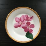 Assiette décor fleurs peint à la main