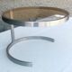 Vintage living room table “metal and glass top”