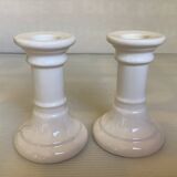 Pair of white candlesticks
