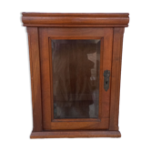 Chevet vitrine bois verre
