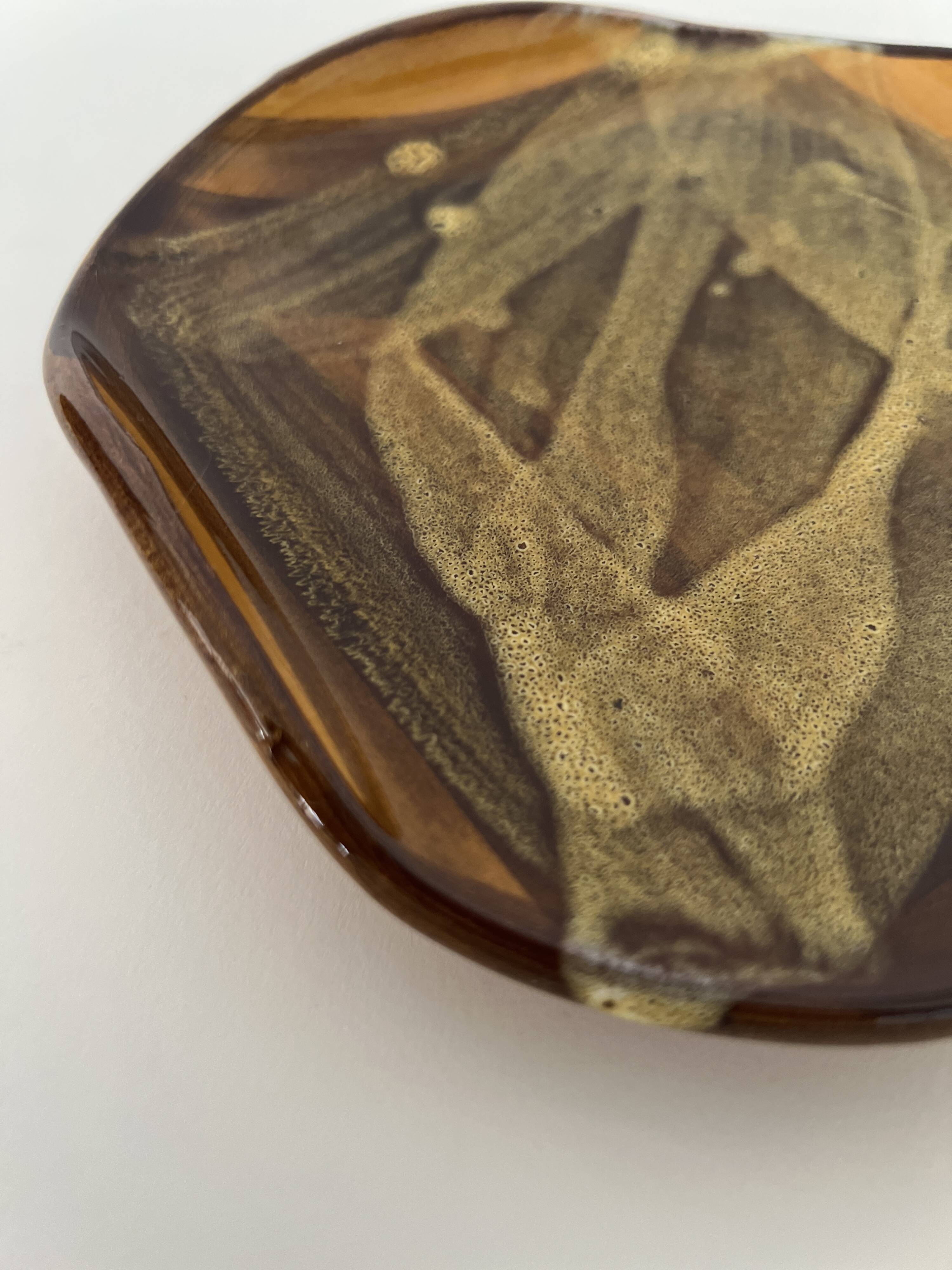 Ceramic bowl emptier signed Vallauris, France 1950