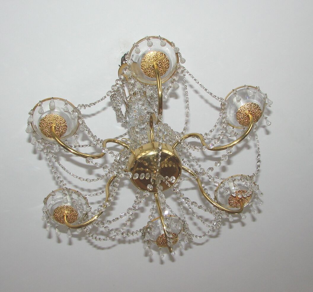 Brass chandelier, 1960s