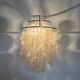 Mid-century mother of pearl Capiz shell Verner Panton style hanging lamp, 1970s