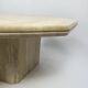 Table basse hexagonale vintage des années 1970 en travertin