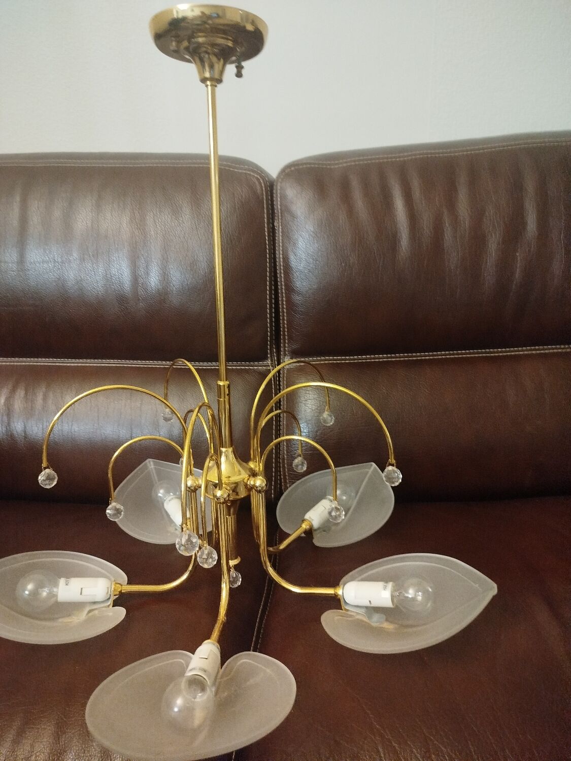 Golden leaf lustre Italy Hollywood Regency / Mid-Century