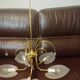 Golden leaf lustre Italy Hollywood Regency / Mid-Century